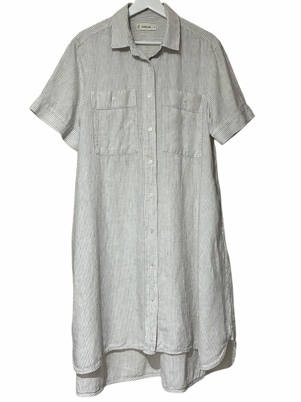 EVERLANE The Daytripper In 100% European Flax Linen Shirt Dress - Picture 3 of 13